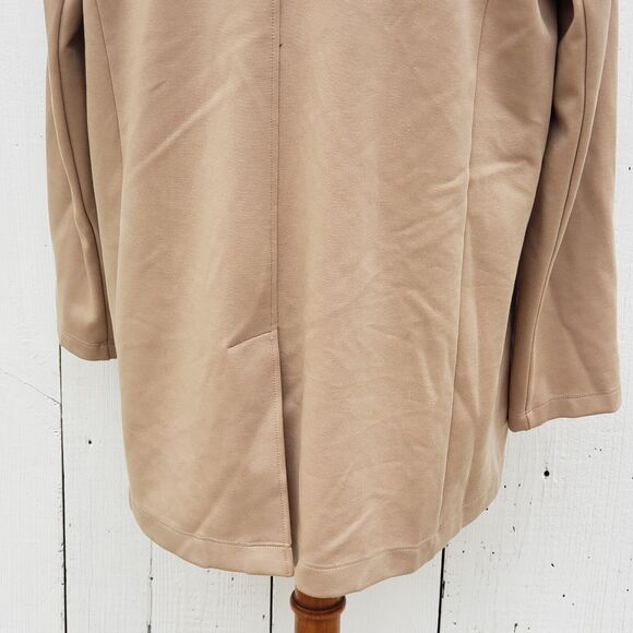 $298 Eileen Fisher Women Beige Bramble Notch Collar Ponte Jacket Blazer Sz PS - Picture 8 of 13